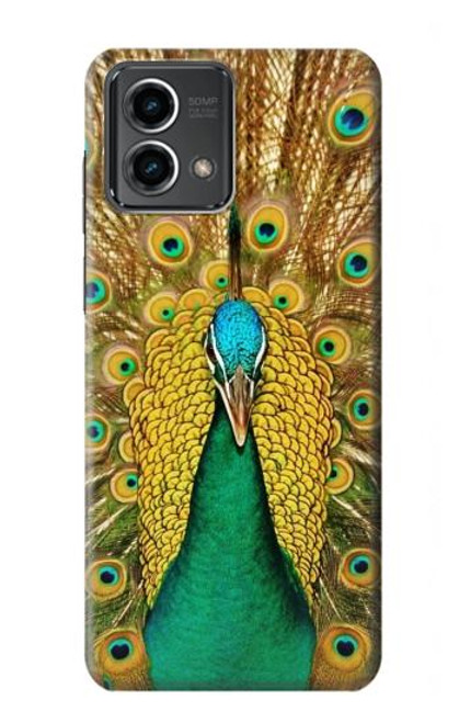 W0513 Peacock Hard Case and Leather Flip Case For Motorola Moto G Stylus 5G (2023)