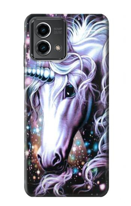 W0749 Unicorn Horse Hard Case and Leather Flip Case For Motorola Moto G Stylus 5G (2023)