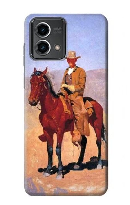 W0772 Cowboy Western Hard Case and Leather Flip Case For Motorola Moto G Stylus 5G (2023)