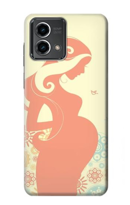 W0815 Pregnant Art Hard Case and Leather Flip Case For Motorola Moto G Stylus 5G (2023)