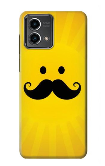 W1145 Yellow Mustache Sun Hard Case and Leather Flip Case For Motorola Moto G Stylus 5G (2023)