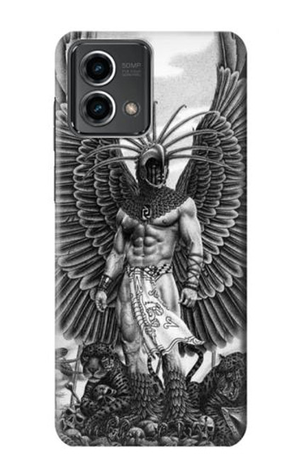 W1235 Aztec Warrior Hard Case and Leather Flip Case For Motorola Moto G Stylus 5G (2023)