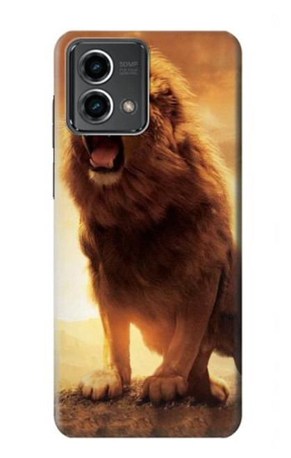 W1957 Lion Aslan Hard Case and Leather Flip Case For Motorola Moto G Stylus 5G (2023)