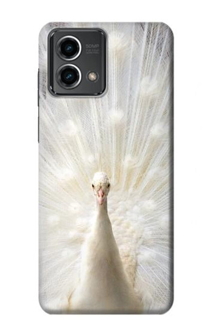 W1980 White Peacock Hard Case and Leather Flip Case For Motorola Moto G Stylus 5G (2023)