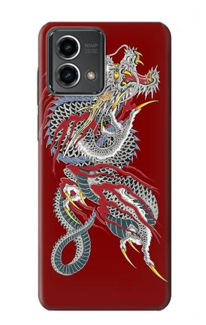 W2104 Yakuza Dragon Tattoo Hard Case and Leather Flip Case For Motorola Moto G Stylus 5G (2023)