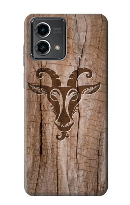 W2183 Goat Wood Graphic Printed Hard Case and Leather Flip Case For Motorola Moto G Stylus 5G (2023)