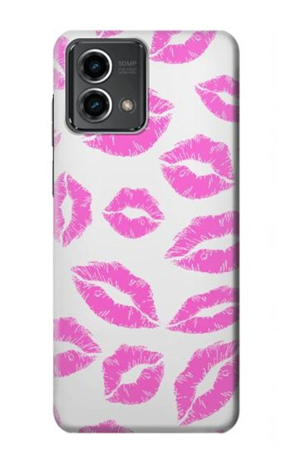 W2214 Pink Lips Kisses Hard Case and Leather Flip Case For Motorola Moto G Stylus 5G (2023)