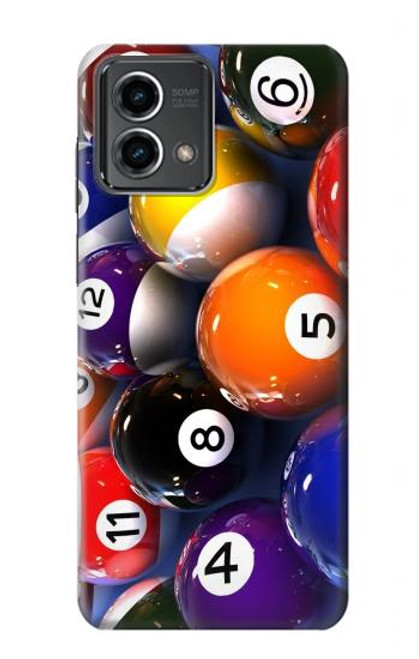 W2238 Billiard Pool Ball Hard Case and Leather Flip Case For Motorola Moto G Stylus 5G (2023)