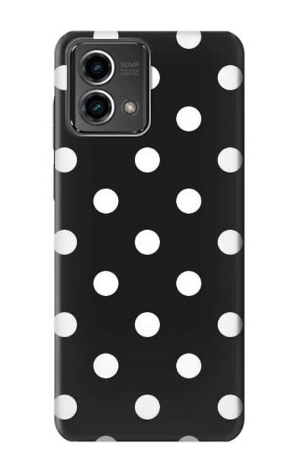 W2299 Black Polka Dots Hard Case and Leather Flip Case For Motorola Moto G Stylus 5G (2023)