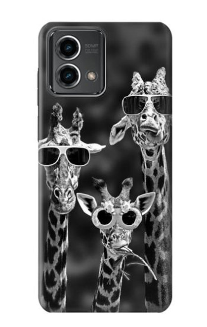 W2327 Giraffes With Sunglasses Hard Case and Leather Flip Case For Motorola Moto G Stylus 5G (2023)