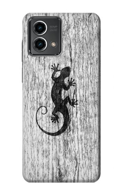 W2446 Gecko Wood Graphic Printed Hard Case and Leather Flip Case For Motorola Moto G Stylus 5G (2023)