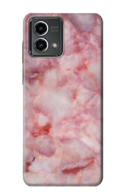 W2843 Pink Marble Texture Hard Case and Leather Flip Case For Motorola Moto G Stylus 5G (2023)