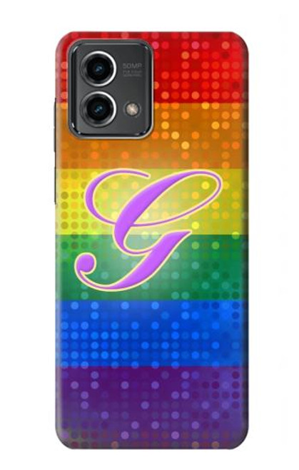 W2899 Rainbow LGBT Gay Pride Flag Hard Case and Leather Flip Case For Motorola Moto G Stylus 5G (2023)