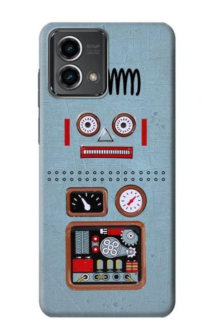 W3040 Retro Robot Toy Hard Case and Leather Flip Case For Motorola Moto G Stylus 5G (2023)