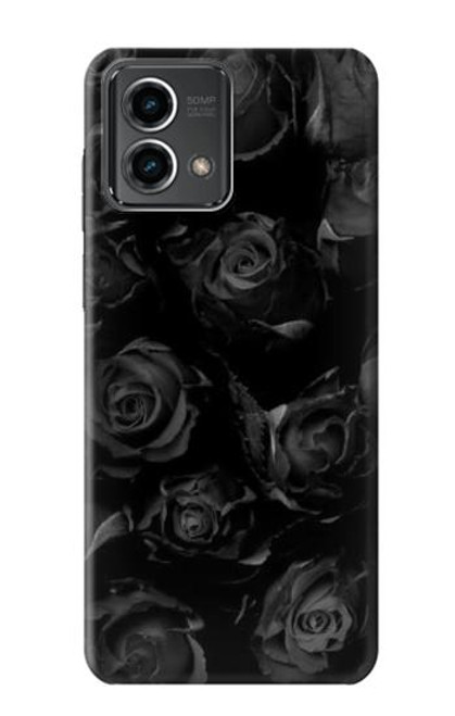 W3153 Black Roses Hard Case and Leather Flip Case For Motorola Moto G Stylus 5G (2023)