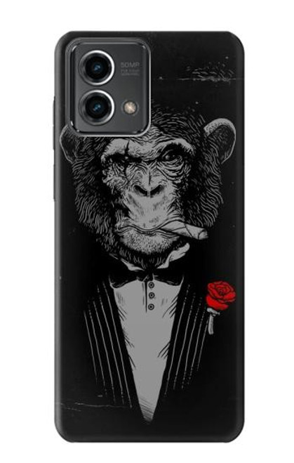 W3167 Funny Monkey God Father Hard Case and Leather Flip Case For Motorola Moto G Stylus 5G (2023)