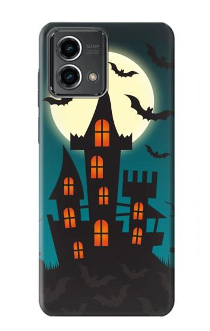 W3268 Halloween Festival Castle Hard Case and Leather Flip Case For Motorola Moto G Stylus 5G (2023)