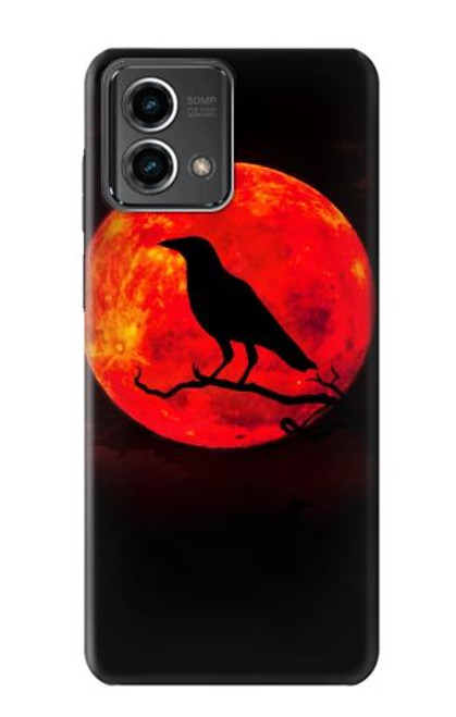 W3328 Crow Red Moon Hard Case and Leather Flip Case For Motorola Moto G Stylus 5G (2023)