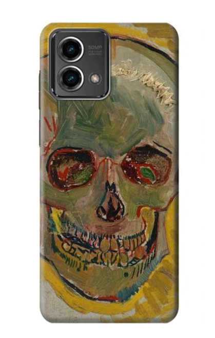 W3359 Vincent Van Gogh Skull Hard Case and Leather Flip Case For Motorola Moto G Stylus 5G (2023)