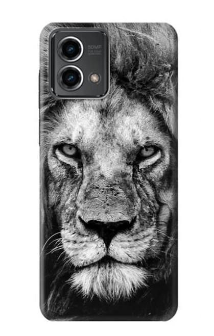 W3372 Lion Face Hard Case and Leather Flip Case For Motorola Moto G Stylus 5G (2023)