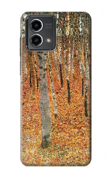 W3380 Gustav Klimt Birch Forest Hard Case and Leather Flip Case For Motorola Moto G Stylus 5G (2023)