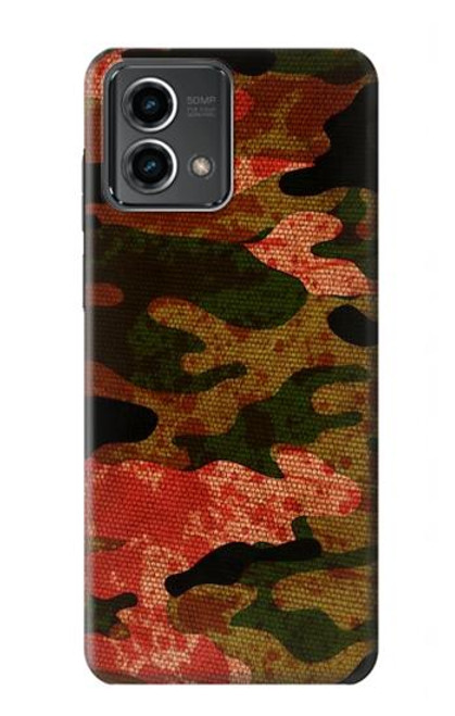 W3393 Camouflage Blood Splatter Hard Case and Leather Flip Case For Motorola Moto G Stylus 5G (2023)