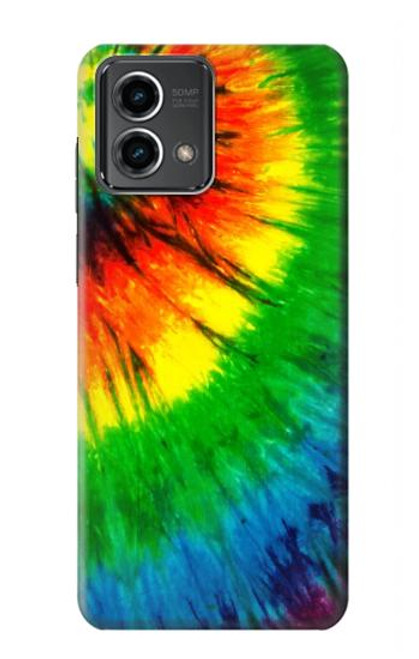 W3422 Tie Dye Hard Case and Leather Flip Case For Motorola Moto G Stylus 5G (2023)