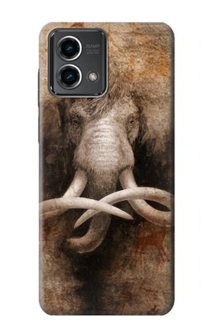 W3427 Mammoth Ancient Cave Art Hard Case and Leather Flip Case For Motorola Moto G Stylus 5G (2023)