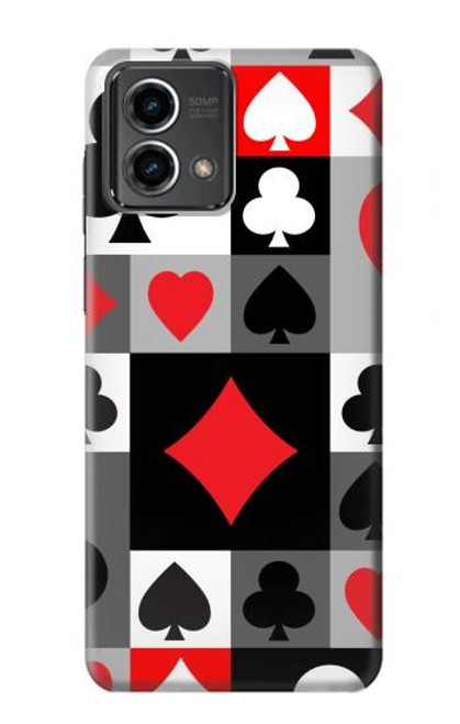 W3463 Poker Card Suit Hard Case and Leather Flip Case For Motorola Moto G Stylus 5G (2023)