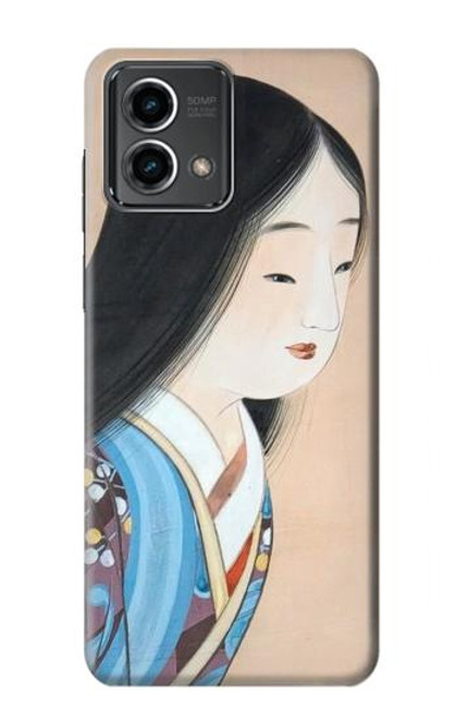 W3483 Japan Beauty Kimono Hard Case and Leather Flip Case For Motorola Moto G Stylus 5G (2023)