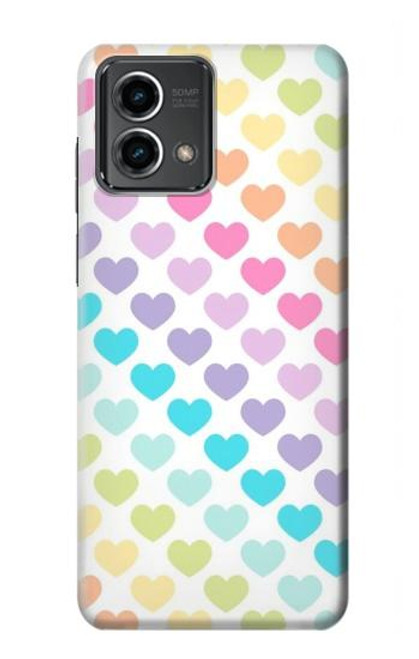 W3499 Colorful Heart Pattern Hard Case and Leather Flip Case For Motorola Moto G Stylus 5G (2023)