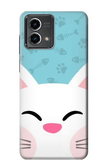 W3542 Cute Cat Cartoon Hard Case and Leather Flip Case For Motorola Moto G Stylus 5G (2023)