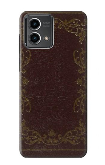 W3553 Vintage Book Cover Hard Case and Leather Flip Case For Motorola Moto G Stylus 5G (2023)