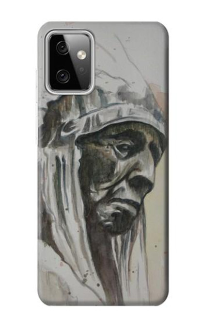 W0792 Indian Chief Hard Case and Leather Flip Case For Motorola Moto G Power (2023) 5G