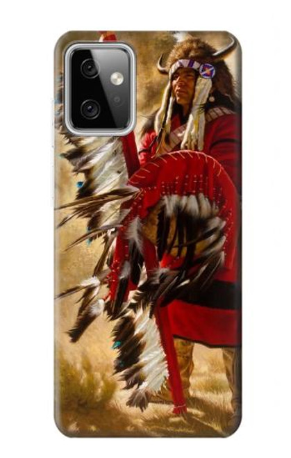 W0817 Red Indian Hard Case and Leather Flip Case For Motorola Moto G Power (2023) 5G