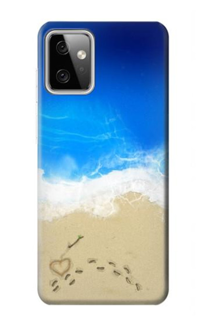 W0912 Relax Beach Hard Case and Leather Flip Case For Motorola Moto G Power (2023) 5G