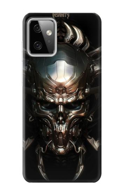 W1027 Hardcore Metal Skull Hard Case and Leather Flip Case For Motorola Moto G Power (2023) 5G