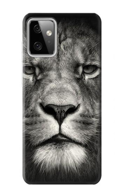 W1352 Lion Face Hard Case and Leather Flip Case For Motorola Moto G Power (2023) 5G