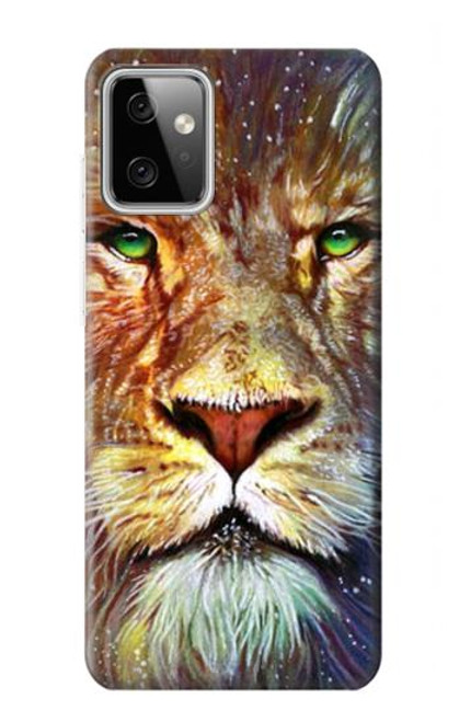 W1354 Lion Hard Case and Leather Flip Case For Motorola Moto G Power (2023) 5G