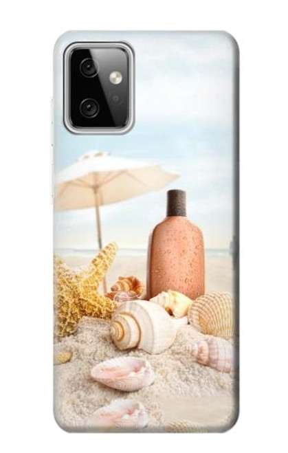 W1425 Seashells on The Beach Hard Case and Leather Flip Case For Motorola Moto G Power (2023) 5G