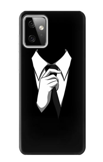 W1591 Anonymous Man in Black Suit Hard Case and Leather Flip Case For Motorola Moto G Power (2023) 5G