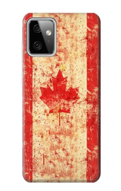 W1603 Canada Flag Old Vintage Hard Case and Leather Flip Case For Motorola Moto G Power (2023) 5G