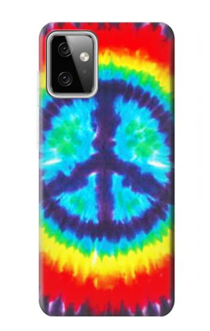 W1870 Tie Dye Peace Hard Case and Leather Flip Case For Motorola Moto G Power (2023) 5G