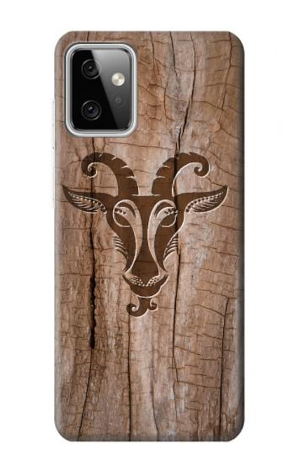 W2183 Goat Wood Graphic Printed Hard Case and Leather Flip Case For Motorola Moto G Power (2023) 5G