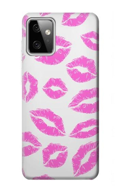 W2214 Pink Lips Kisses Hard Case and Leather Flip Case For Motorola Moto G Power (2023) 5G