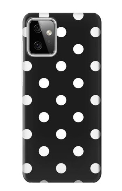 W2299 Black Polka Dots Hard Case and Leather Flip Case For Motorola Moto G Power (2023) 5G