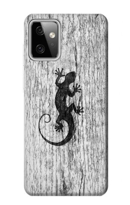 W2446 Gecko Wood Graphic Printed Hard Case and Leather Flip Case For Motorola Moto G Power (2023) 5G