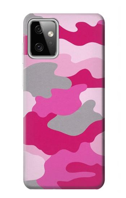 W2525 Pink Camo Camouflage Hard Case and Leather Flip Case For Motorola Moto G Power (2023) 5G