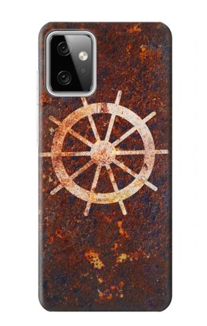 W2766 Ship Wheel Rusty Texture Hard Case and Leather Flip Case For Motorola Moto G Power (2023) 5G