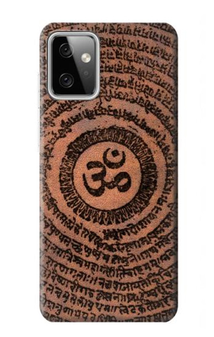 W2874 Om Symbol Tattoo Hard Case and Leather Flip Case For Motorola Moto G Power (2023) 5G